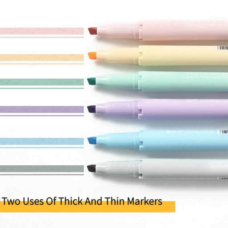 6Colors/box Morandi Retro Highlighter Pen Vintage Fluorescent Pens Set Student Drawing Markers Stationery
6Colors/box Morandi Retro Highlighter Pen Vintage Fluorescent Pens Set Student Drawing Markers Stationery