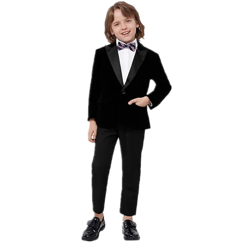 Kids Blazer Pants Bowtie Strap Outfit Boys Formal Velvet Suit Set Child Birthday Wedding Party Photography Piano Recital Costume
Kids Blazer Pants Bowtie Strap Outfit Boys Formal Velvet Suit Set Child Birthday Wedding Party Photography Piano Recital Costume