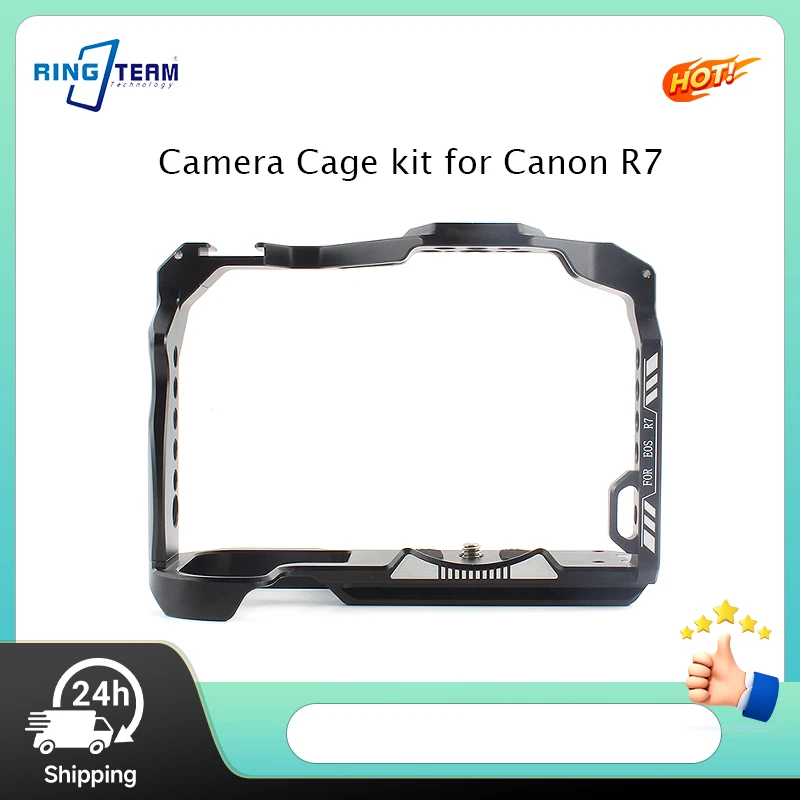 Camera Cage for Canon EOS R7 Arca Quick Release Horizontal Vertical Switch Shooting old Shoe Mount Multi Screw Holes
Camera Cage for Canon EOS R7 Arca Quick Release Horizontal Vertical Switch Shooting old Shoe Mount Multi Screw Holes