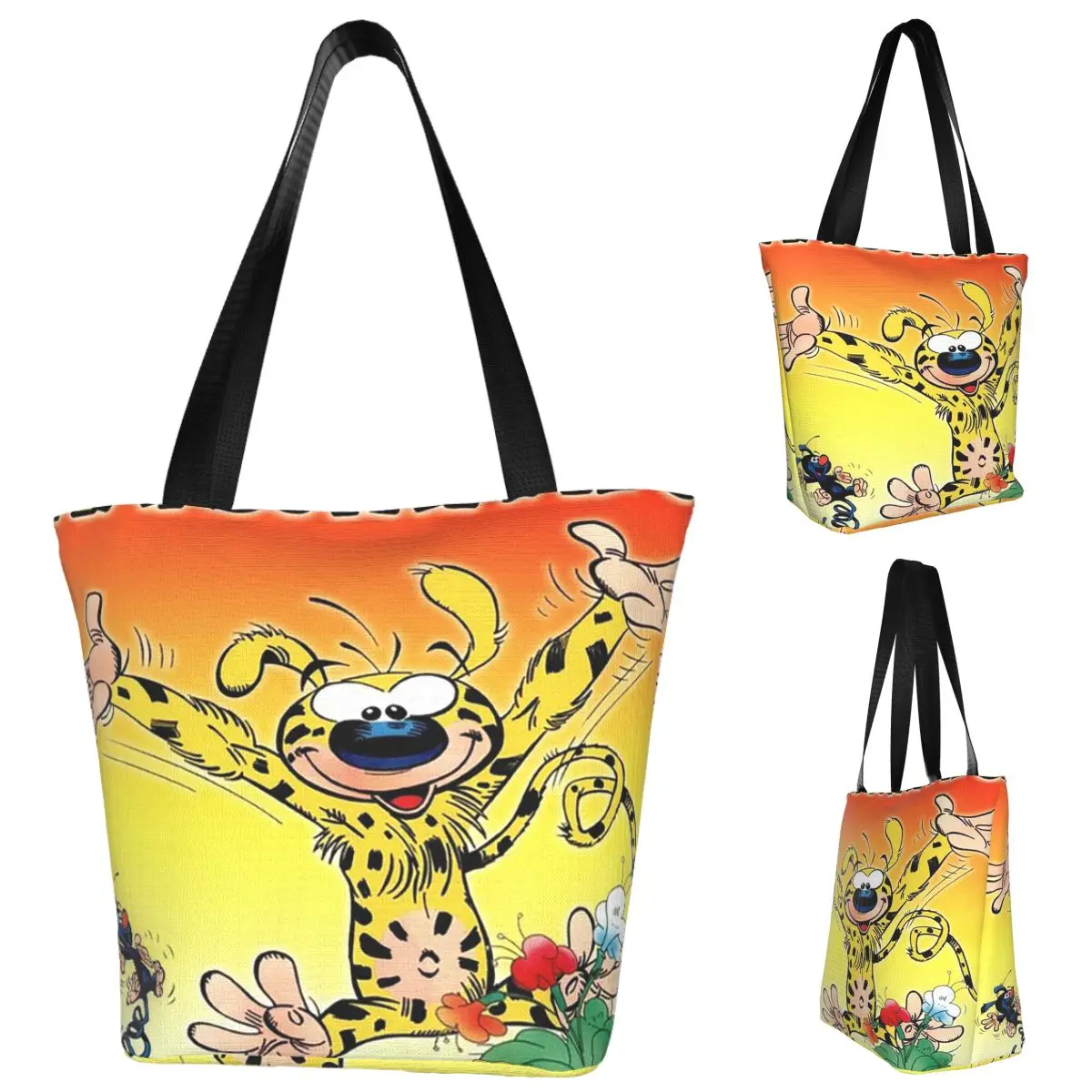 Art - Marsupilami мультфильм аниме сумка для покупок холст большая вместительная сумка на плечо шоппер продуктовая сумка для женщин
Art - Marsupilami мультфильм аниме сумка для покупок холст большая вместительная сумка на плечо шоппер продуктовая сумка для женщин