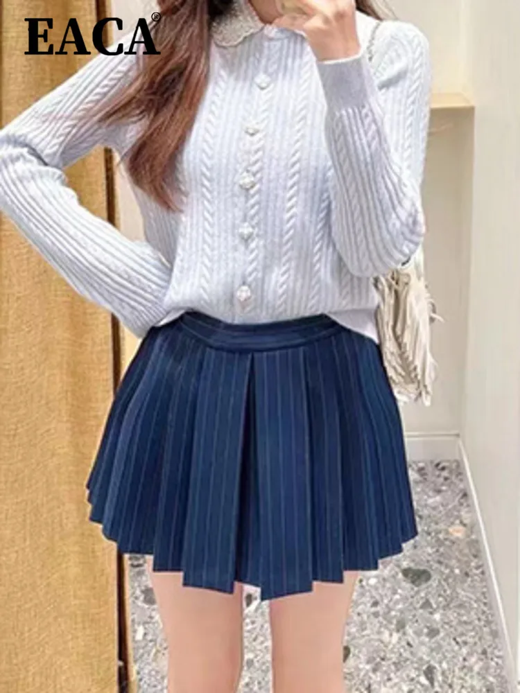 EACA Simple Versatile 2024 Spring And Autumn New Style Fresh And Sweet Multifunctional Light Blue Twisted Knitted Top For Women
EACA Simple Versatile 2024 Spring And Autumn New Style Fresh And Sweet Multifunctional Light Blue Twisted Knitted Top For Women