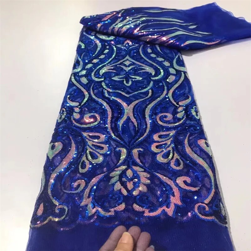 African Sequins Lace Fabric for Evening Party Dress, High Quality Tulle Net, Blue and Gold, Nigeria Sequins, Hot Sale, 2024
African Sequins Lace Fabric for Evening Party Dress, High Quality Tulle Net, Blue and Gold, Nigeria Sequins, Hot Sale, 2024