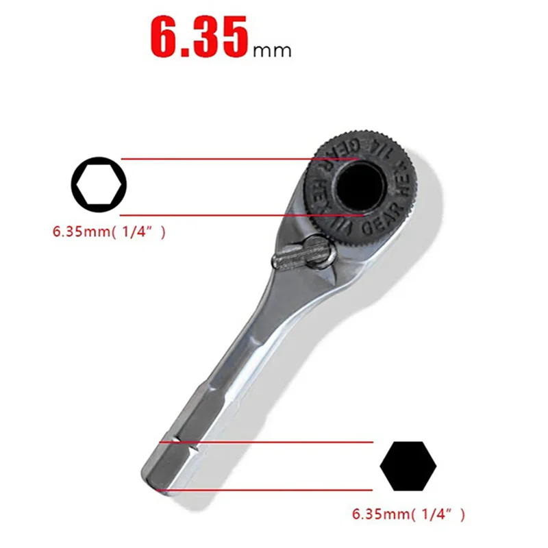ABUF-2 Pcs 1/4 Inch Ratchet Wrench 6.35Mm Hex Torque Wrenches EDC-Tool Wrench Quick Socket Wrench 
ABUF-2 Pcs 1/4 Inch Ratchet Wrench 6.35Mm Hex Torque Wrenches EDC-Tool Wrench Quick Socket Wrench