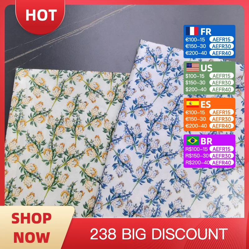 New Cotton Digital Printed Fabric Sewing Handmade DIY Clothing Women's Dress Strap Shirt 100 Cotton Spinning Fabric
New Cotton Digital Printed Fabric Sewing Handmade DIY Clothing Women's Dress Strap Shirt 100 Cotton Spinning Fabric