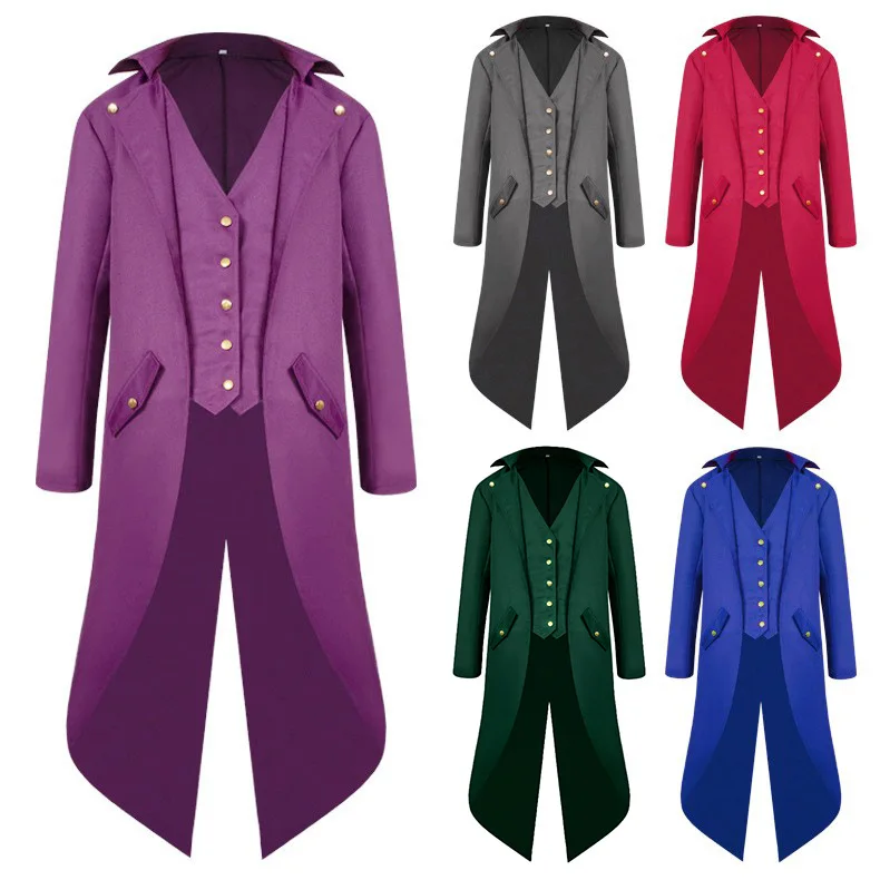 Classic Medieval Men And Boys Costume Jacquard Stand Collar Larp Viking Cosplay Jacket Coat Victorian Renaissance Style Clothing
Classic Medieval Men And Boys Costume Jacquard Stand Collar Larp Viking Cosplay Jacket Coat Victorian Renaissance Style Clothing