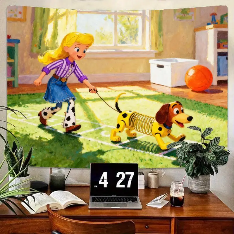 1 шт., Disney Pixar Toy Story Bo Peep & Slinky Dog, полиэстеровый гобелен, милый мультяшный настенный художественный декор для детской комнаты, гостиной, подарок
1 шт., Disney Pixar Toy Story Bo Peep & Slinky Dog, полиэстеровый гобелен, милый мультяшный настенный художественный декор для детской комнаты, гостиной, подарок