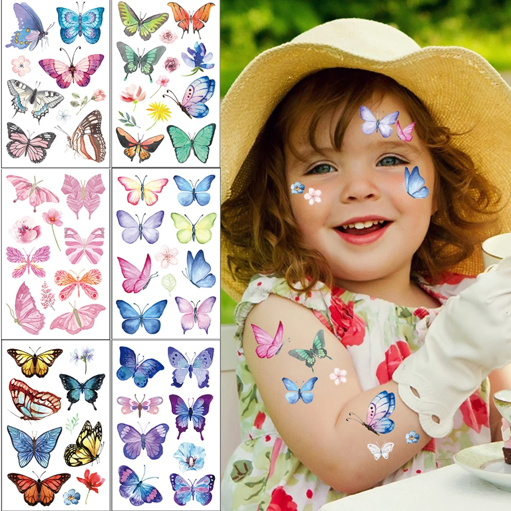 10Pcs Colorful Butterfly Tattoo Stickers Waterproof Temporary Tatoos Spring Butterfly Party Decoration Easter Wedding Supplies
10Pcs Colorful Butterfly Tattoo Stickers Waterproof Temporary Tatoos Spring Butterfly Party Decoration Easter Wedding Supplies