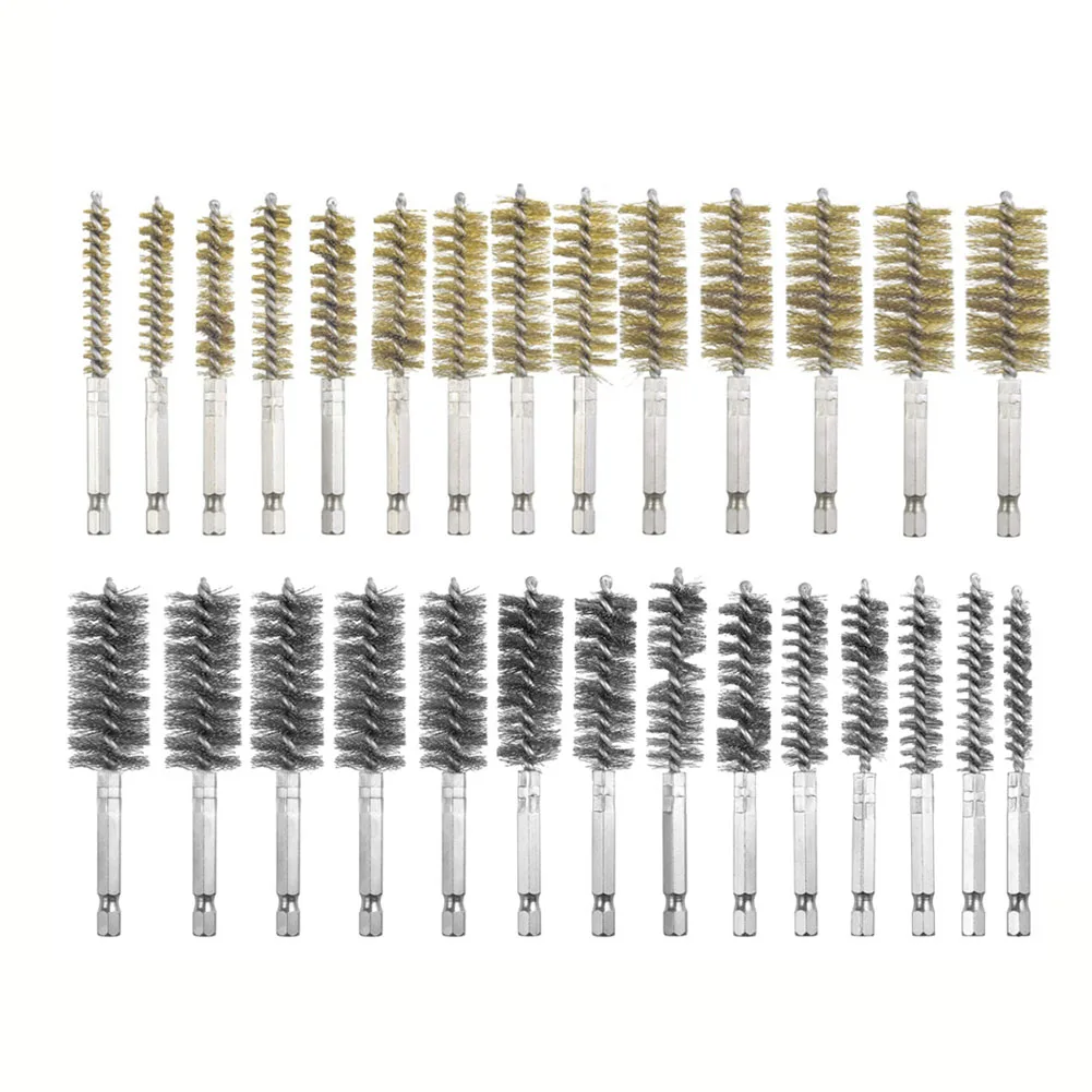 14pcs Wire Brushes Stainless Steel Brass Cleaning Brush With Handle 1/4 Inch Hex Shank Tube Machinery Cleaning Brush Tools
14pcs Wire Brushes Stainless Steel Brass Cleaning Brush With Handle 1/4 Inch Hex Shank Tube Machinery Cleaning Brush Tools