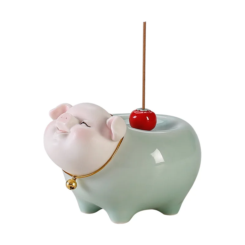 Cute piggy aromatherapy stove ornament, incense insert incense seat sandalwood agarwood household
Cute piggy aromatherapy stove ornament, incense insert incense seat sandalwood agarwood household