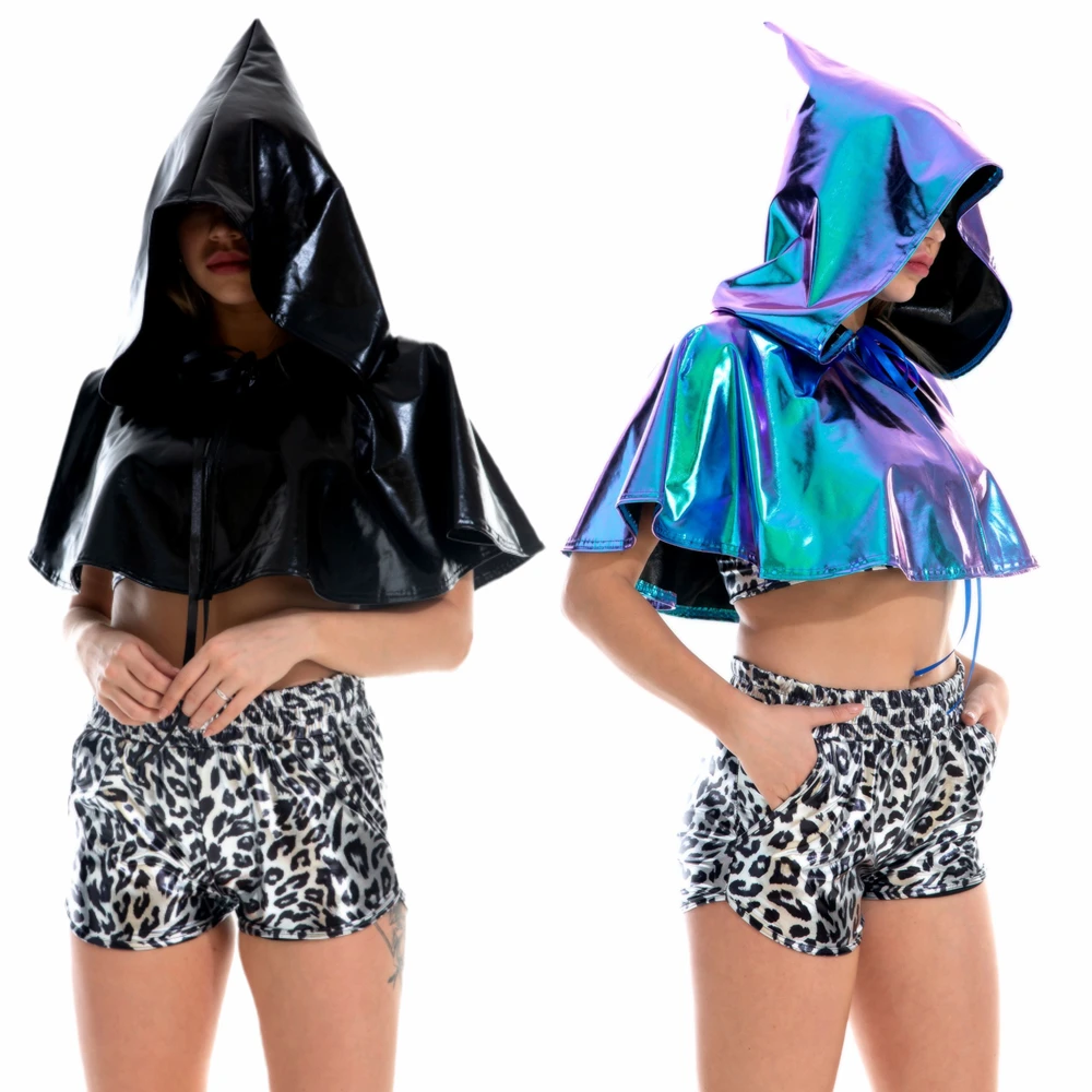 Gold And Silver Glossy Faux Leather Hooded Cloak for Women Halloween Death God Cosplay Role-playing Costume Polyester
Gold And Silver Glossy Faux Leather Hooded Cloak for Women Halloween Death God Cosplay Role-playing Costume Polyester