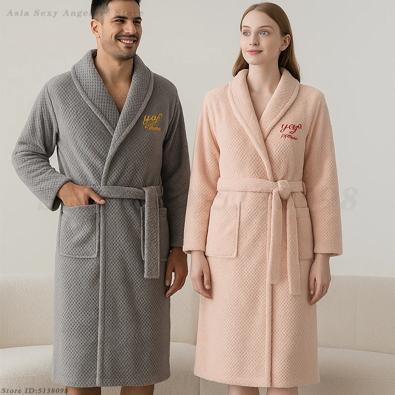Women Sexy Kimono Bathrobe Gown Sleepwear Couple Loose Casual Home Dress Winter New Flannel Robe Pajama Lingerie Loungewear
Women Sexy Kimono Bathrobe Gown Sleepwear Couple Loose Casual Home Dress Winter New Flannel Robe Pajama Lingerie Loungewear
