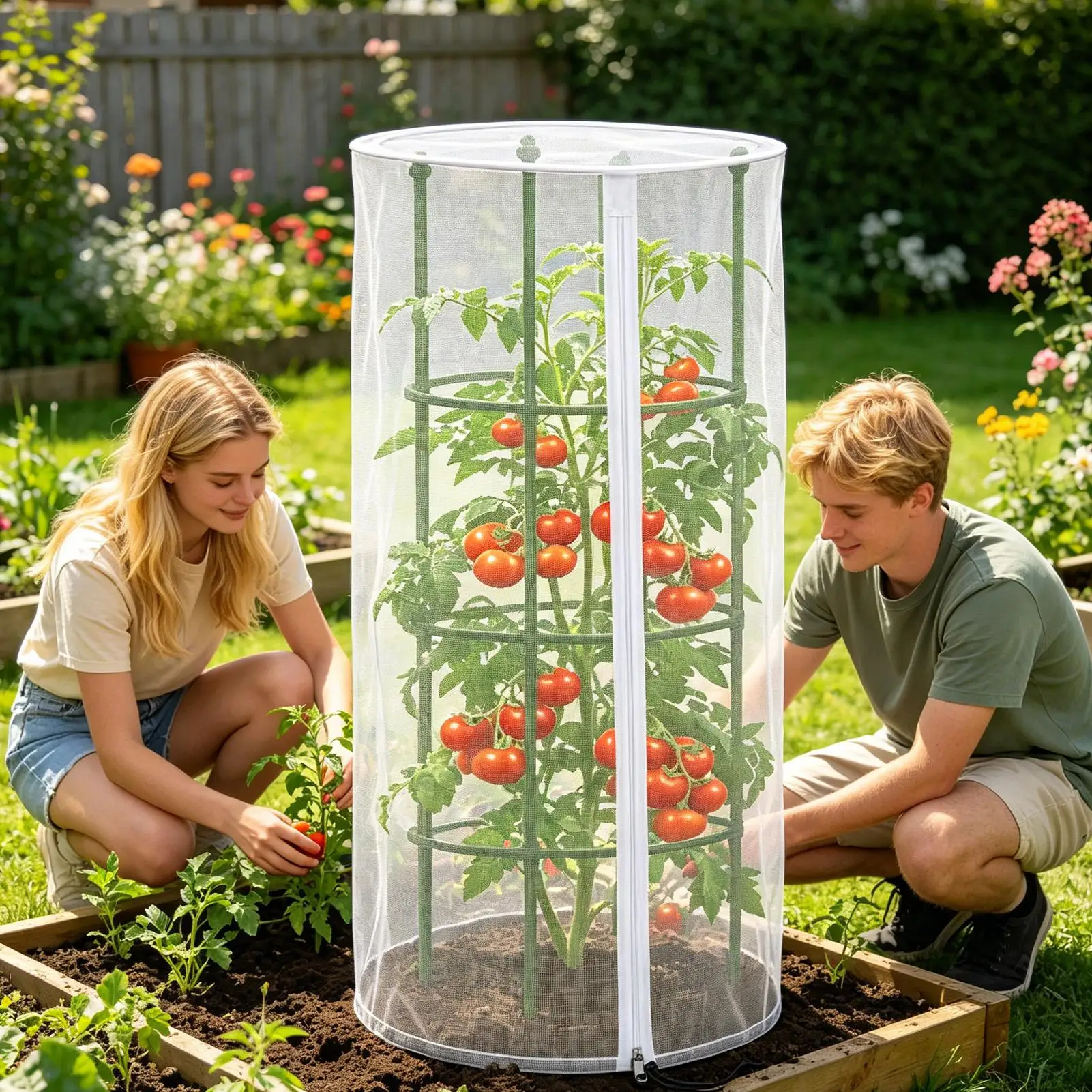 Bird Netting for Garden Breathable Tomato Cage Protector Plant Netting for Garden for Outdoor Fruit Vegetable Flower Squirrel
Bird Netting for Garden Breathable Tomato Cage Protector Plant Netting for Garden for Outdoor Fruit Vegetable Flower Squirrel