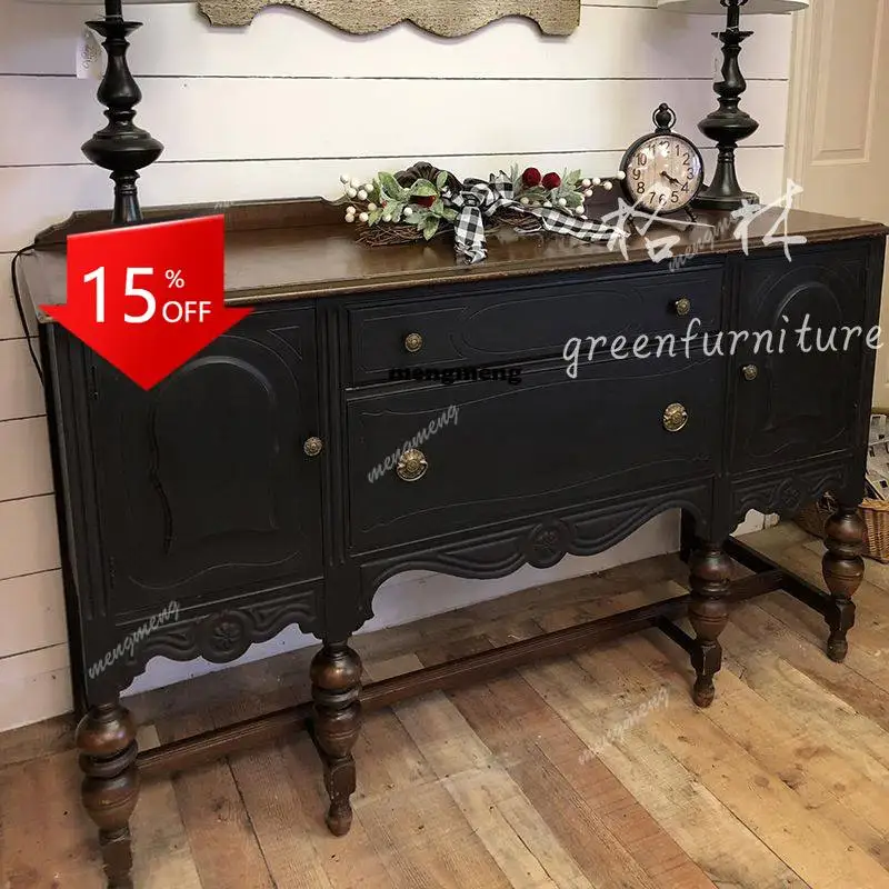 B178 American retro entrance cabinet, black carved storage decorative cabinet, home locker partition
B178 American retro entrance cabinet, black carved storage decorative cabinet, home locker partition