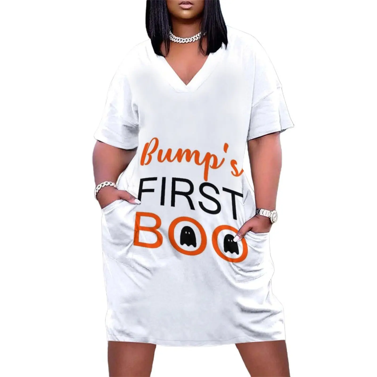 Bump's First Boo- Halloween Pregnancy Announcement Loose Pocket Dress women's summer dresses 2025
Bump's First Boo- Halloween Pregnancy Announcement Loose Pocket Dress women's summer dresses 2025