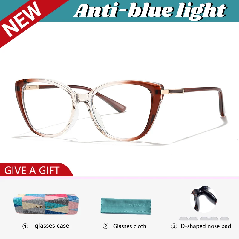 CAIDERONI: Новейшие модные очки TR90 «кошачий глаз» с индивидуальной защитой от синего света, прогрессивные, фотохромные, с диоптриями, модель 27005
CAIDERONI: Новейшие модные очки TR90 «кошачий глаз» с индивидуальной защитой от синего света, прогрессивные, фотохромные, с диоптриями, модель 27005