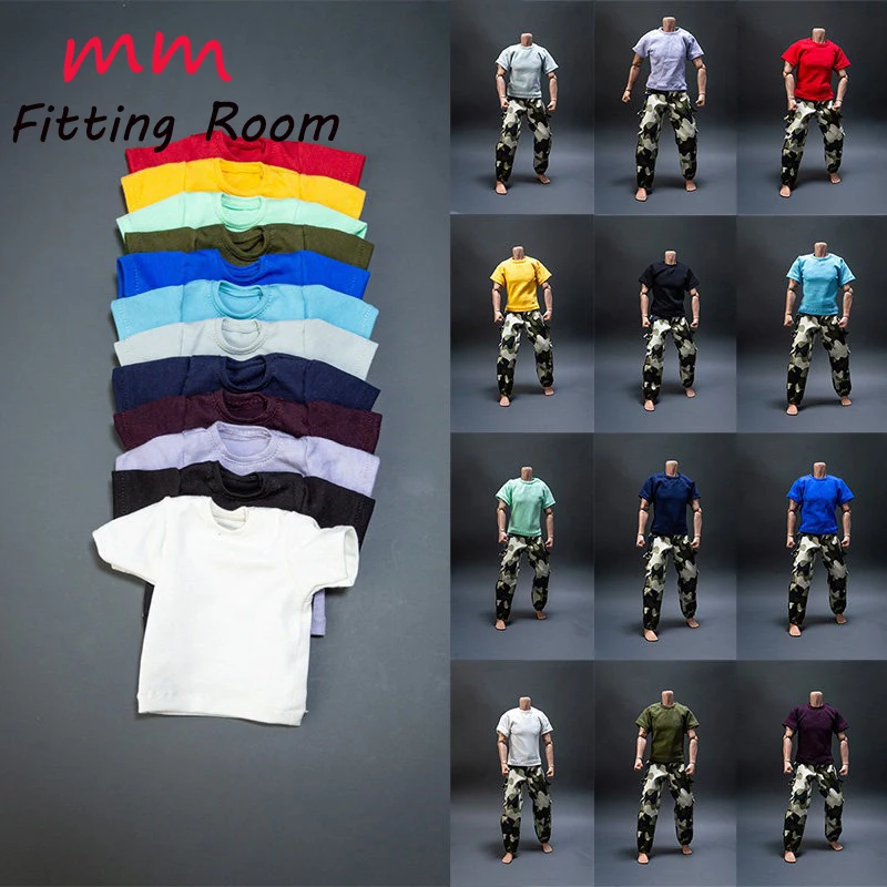 1/6 Scale male doll short sleeve color T-shirt fit 12'' soldier action figure clothes strong body
1/6 Scale male doll short sleeve color T-shirt fit 12'' soldier action figure clothes strong body