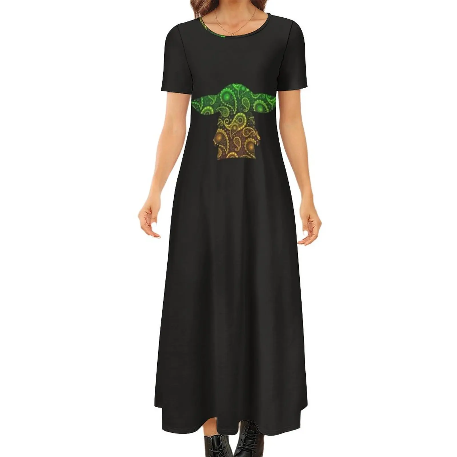 Teardrop Mandala Silhouette - Alien Forest - Dark Background Round Neck Short Sleeve Dress dress for woman women long dresses
Teardrop Mandala Silhouette - Alien Forest - Dark Background Round Neck Short Sleeve Dress dress for woman women long dresses