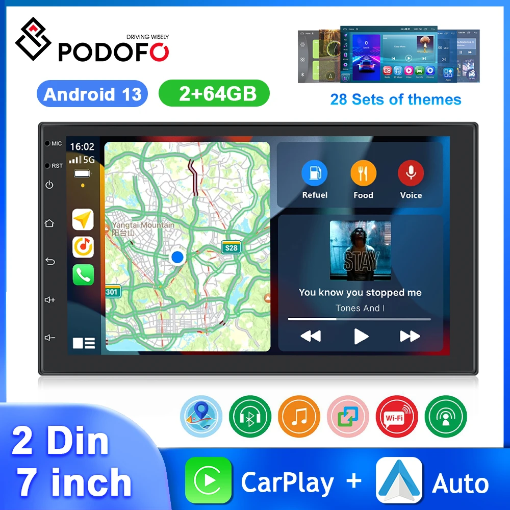 Автомагнитола Podofo, мультимедийный плеер на Android, с 7 "экраном, GPS, Bluetooth, FM, Wi-Fi, типоразмер 2DIN
Автомагнитола Podofo, мультимедийный плеер на Android, с 7 "экраном, GPS, Bluetooth, FM, Wi-Fi, типоразмер 2DIN