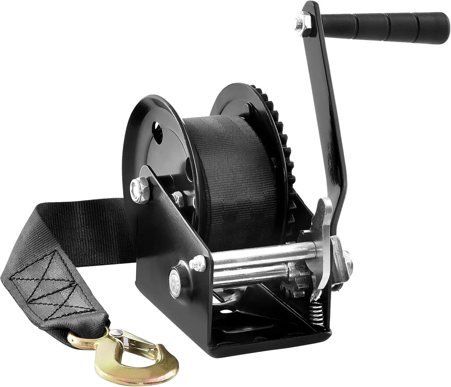 Hand Boat Trailer Winch 1200 lbs Capacity Heavy Duty Manual Crank with 23 ft Polyester Strap Two-Way Ratchet for Boat ATV Towing
Hand Boat Trailer Winch 1200 lbs Capacity Heavy Duty Manual Crank with 23 ft Polyester Strap Two-Way Ratchet for Boat ATV Towing