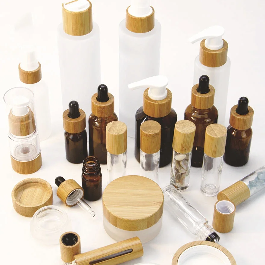 natural Bamboo cover Frosted Clear pumps tops bamboo lotion bottle Glass Mist Spray Bottle perfume Container cosmetic packaging
natural Bamboo cover Frosted Clear pumps tops bamboo lotion bottle Glass Mist Spray Bottle perfume Container cosmetic packaging