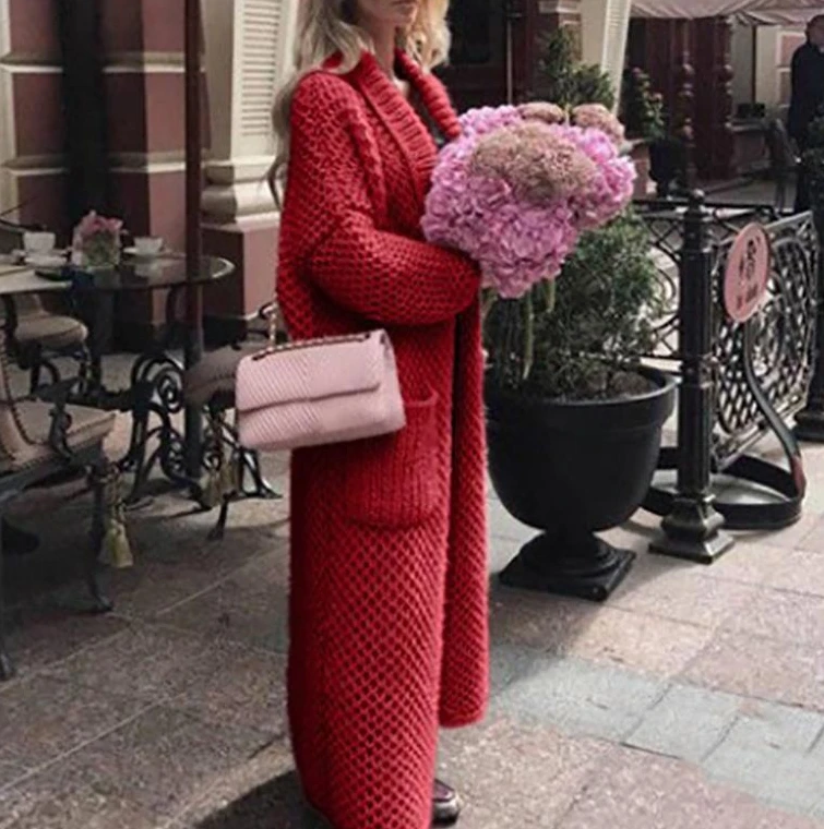 Collar Knitted Cardigan Collar Solid Color Long Size Women's Knitted Sweater
Collar Knitted Cardigan Collar Solid Color Long Size Women's Knitted Sweater