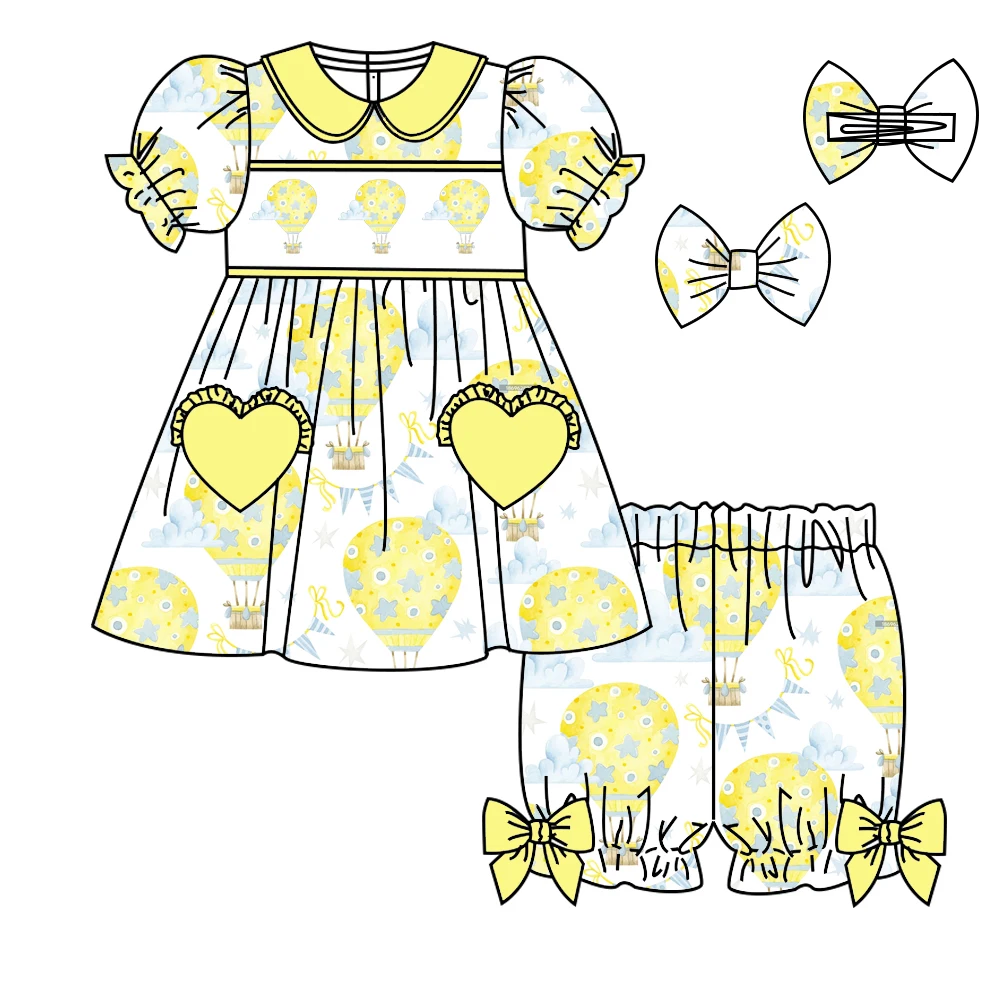 New boutique children's suit short-sleeved elastic balloon cloud print shorts elastic bow girl suit boy shorts suit
New boutique children's suit short-sleeved elastic balloon cloud print shorts elastic bow girl suit boy shorts suit