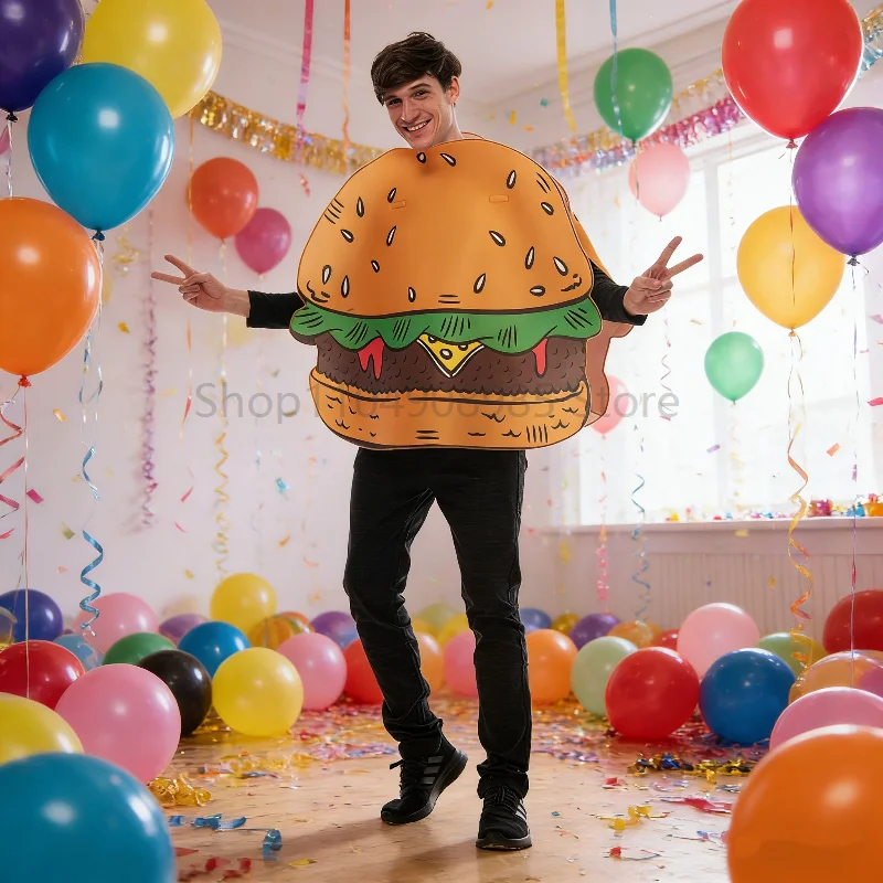 Adult Hamburger Costume Burger Cosplay for Parties Stage Performance Masquerade Food Theme Party Carnival Atmosphere Outfits
Adult Hamburger Costume Burger Cosplay for Parties Stage Performance Masquerade Food Theme Party Carnival Atmosphere Outfits
