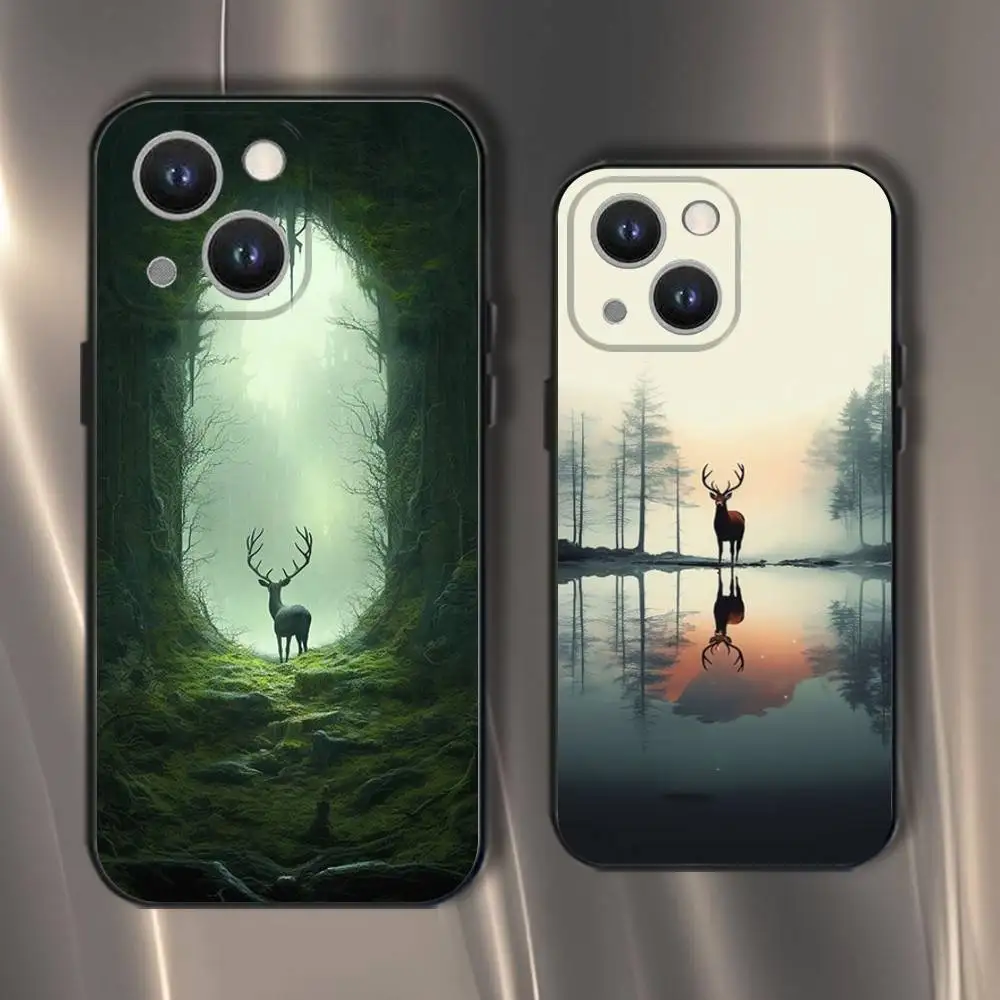 Forest Animal Deer Phone Case For iPhone 16,15,14,13,12,11,Pro,XS,Max,XR,Plus,E,SE4,Mini Black Soft Cover
Forest Animal Deer Phone Case For iPhone 16,15,14,13,12,11,Pro,XS,Max,XR,Plus,E,SE4,Mini Black Soft Cover
