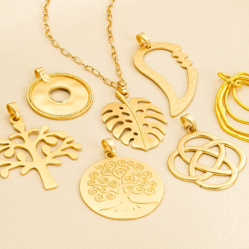 DIY alloy jewelry accessories: Chinese knot, leaf, golden circle, oval life tree necklace pendant
DIY alloy jewelry accessories: Chinese knot, leaf, golden circle, oval life tree necklace pendant