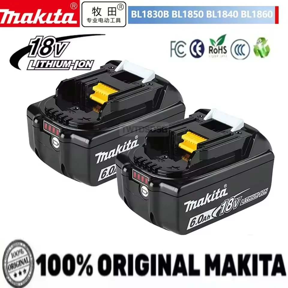 Оригинальный аккумулятор Makita BL1860 6 Ач 18 В для электроинструментов, литий-ионный, замена LXT BL1850 BL1840 для шуруповерта 18 В с BMS TPCELL 18 В
Оригинальный аккумулятор Makita BL1860 6 Ач 18 В для электроинструментов, литий-ионный, замена LXT BL1850 BL1840 для шуруповерта 18 В с BMS TPCELL 18 В