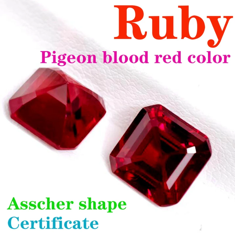 Pigeon Blood Red Color Ruby Laboratory Production Asscher Shape Available Certificate
Pigeon Blood Red Color Ruby Laboratory Production Asscher Shape Available Certificate