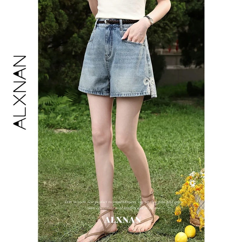 ALXNAN Blue Denim Shorts Women Summer New Versatile Loose-fit Shorts New Fashion Elegant Casual Female Short Pants Female L65226
ALXNAN Blue Denim Shorts Women Summer New Versatile Loose-fit Shorts New Fashion Elegant Casual Female Short Pants Female L65226