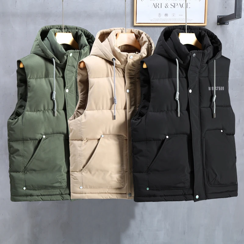 Autumn Winter Men's Vest 2023 New Casual Zipper Warm Stand Collar Cotton Padded Sleeveless Jackets with Big Pockets Plus Size
Autumn Winter Men's Vest 2023 New Casual Zipper Warm Stand Collar Cotton Padded Sleeveless Jackets with Big Pockets Plus Size