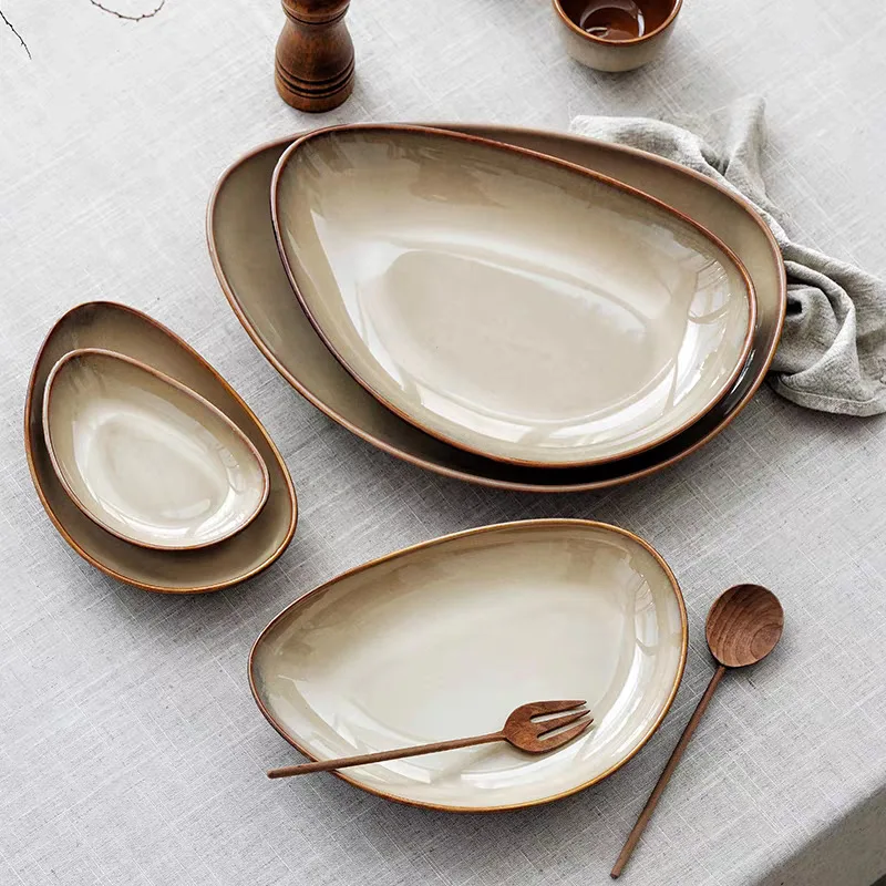 LH irregular plate scale color kiln change tableware ceramic plate rectangular oval deep plate
LH irregular plate scale color kiln change tableware ceramic plate rectangular oval deep plate