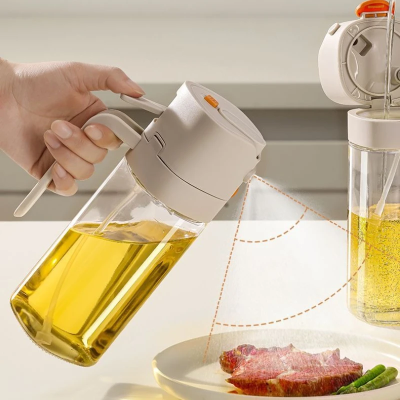 Oil Can Spray Pour Dual-purpose Kitchen Household Without Hanging Oil Atomization Integrated Glass Watering Can Oil Bottle Can 
Oil Can Spray Pour Dual-purpose Kitchen Household Without Hanging Oil Atomization Integrated Glass Watering Can Oil Bottle Can