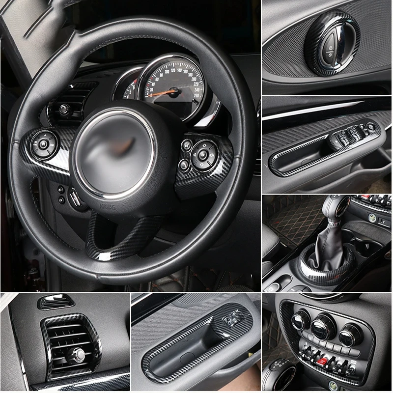 Для Mini Cooper Clubman 2022, ABS, углеродное волокно, панель рулевого колеса, переключатель окна, кнопка подъема, накладка, автомобильные аксессуары
Для Mini Cooper Clubman 2022, ABS, углеродное волокно, панель рулевого колеса, переключатель окна, кнопка подъема, накладка, автомобильные аксессуары
