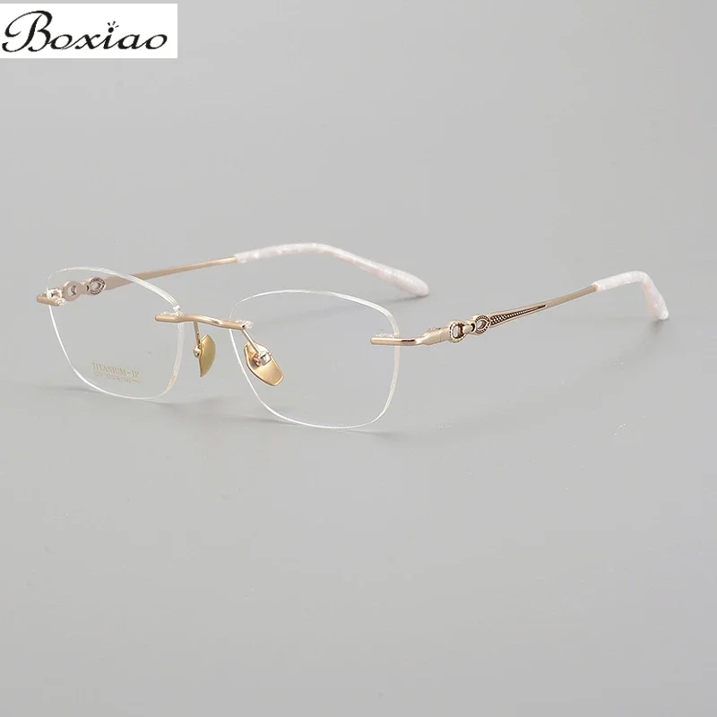 52Yards 9269 Ultra-light Pure Titanium Glasses Frame Female Rimless Glasses Frame Rimless Glasses Prescription Lens Anti-fatigue
52Yards 9269 Ultra-light Pure Titanium Glasses Frame Female Rimless Glasses Frame Rimless Glasses Prescription Lens Anti-fatigue