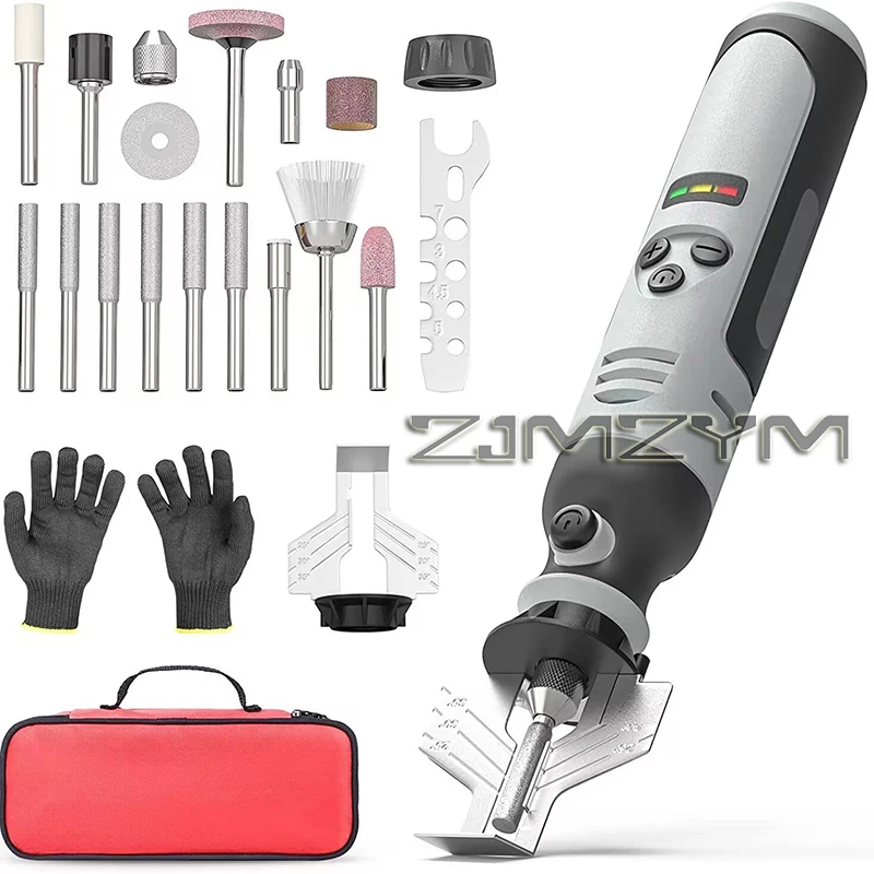 Cordless Chainsaw Sharpener, Electric Handheld Chainsaw Sharpening Kit, High Speed Chainsaw Sharpening Tool
Cordless Chainsaw Sharpener, Electric Handheld Chainsaw Sharpening Kit, High Speed Chainsaw Sharpening Tool