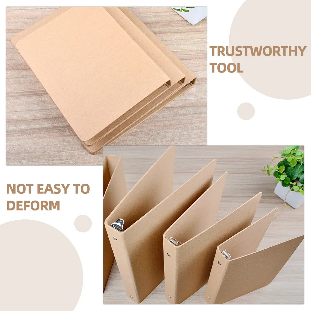3Pcs Kraft Paper Binder Shell Loose-Leaf Notebook Cover Refillable Notebook Organizer Document Folder for School Office
3Pcs Kraft Paper Binder Shell Loose-Leaf Notebook Cover Refillable Notebook Organizer Document Folder for School Office