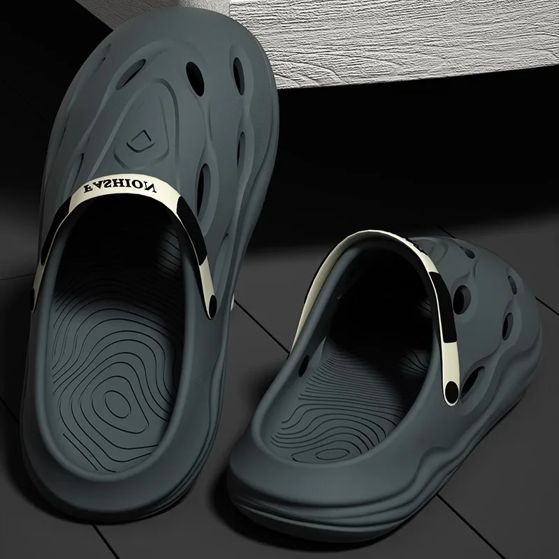 Summer men's perforated shoes with a poop like feel EVA, odorless feet, thick sole, outdoor wear, indoor sports, cool mop
Summer men's perforated shoes with a poop like feel EVA, odorless feet, thick sole, outdoor wear, indoor sports, cool mop