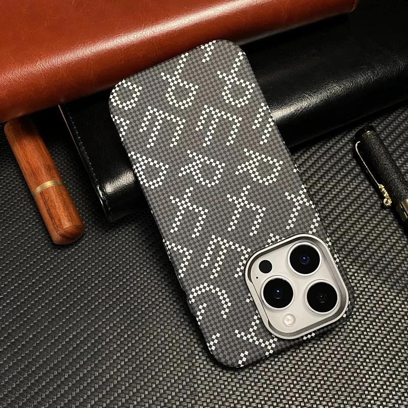 Luxury Letter Pattern Carbon Fiber Texture Magsafe Phone Case For iPhone 16 15 14 Pro Max Wireless Charging Metal Lens PC Cover
Luxury Letter Pattern Carbon Fiber Texture Magsafe Phone Case For iPhone 16 15 14 Pro Max Wireless Charging Metal Lens PC Cover