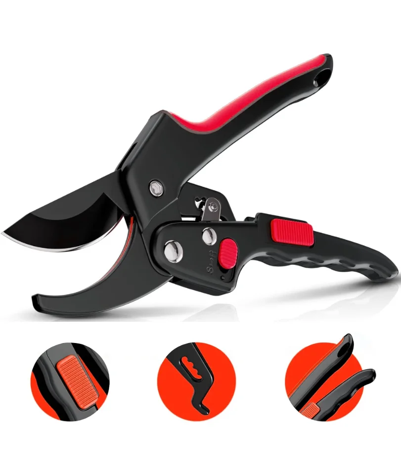 Ratchet Pruning Shears for Gardening Heavy Duty - Increases Cutting Power 3x - Perfect Ratchet Pruners for Weak Hands
Ratchet Pruning Shears for Gardening Heavy Duty - Increases Cutting Power 3x - Perfect Ratchet Pruners for Weak Hands