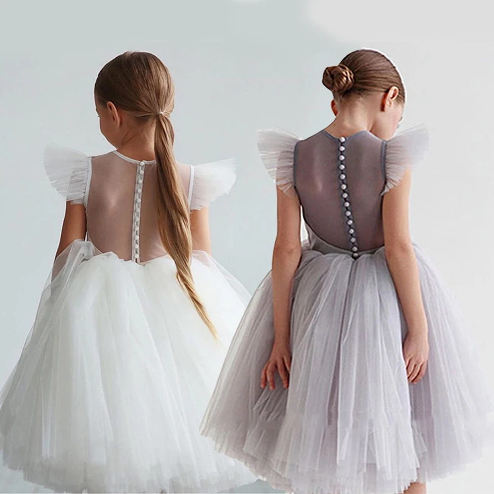 Baby Girl Party Dress White Mesh Princess Tutu Festive dress for girl Elegant Flying Sleeve One-Piece Vestidos Birthday Prom
Baby Girl Party Dress White Mesh Princess Tutu Festive dress for girl Elegant Flying Sleeve One-Piece Vestidos Birthday Prom