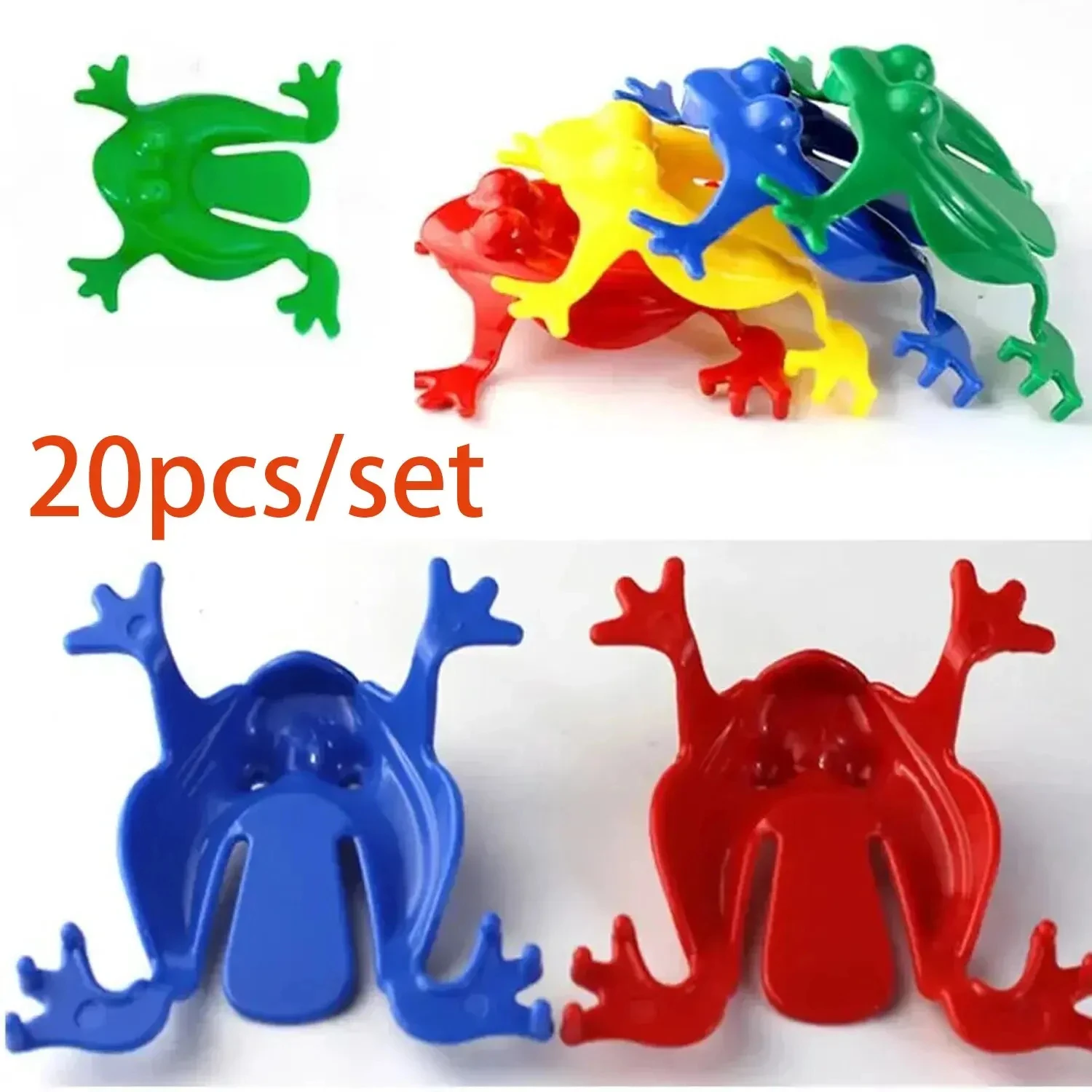 20pcs Solid Color Jumping Frog Plastic Bouncing Frog Jumping Frog Children Educational Toy,Gift for Kids Party Favors, Birthday
20pcs Solid Color Jumping Frog Plastic Bouncing Frog Jumping Frog Children Educational Toy,Gift for Kids Party Favors, Birthday