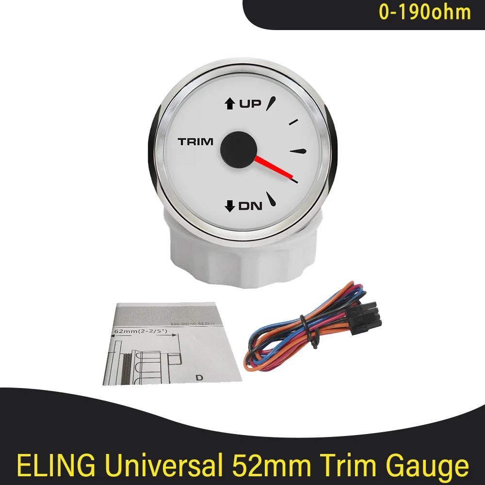 52mm Trim Gauge Meter Inboard Outboard Engine 0-190ohm Signal with 8 Colors Backlight 12Volts 24V for Marine Boat Vessels
52mm Trim Gauge Meter Inboard Outboard Engine 0-190ohm Signal with 8 Colors Backlight 12Volts 24V for Marine Boat Vessels