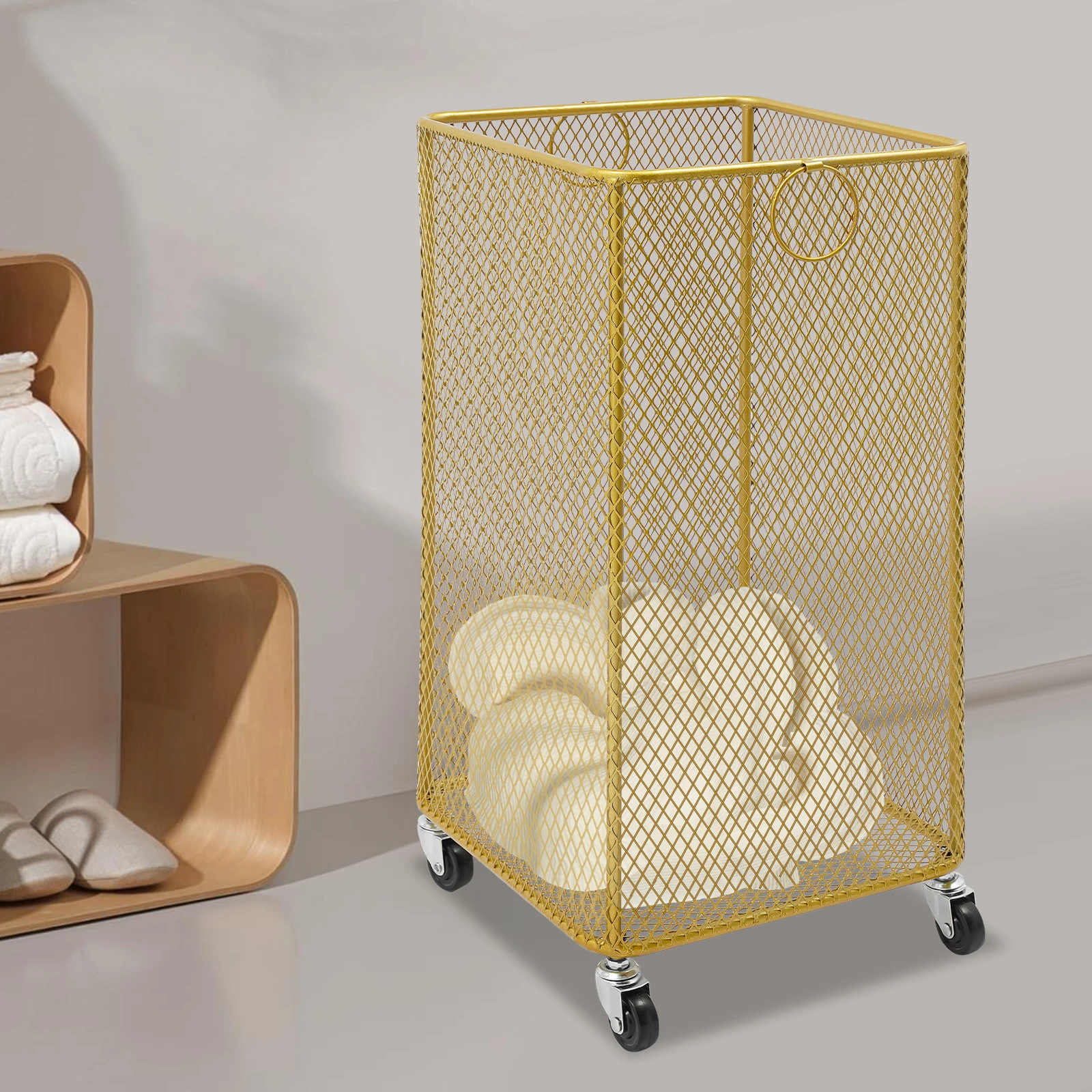 30*30*55cm Gold Movable Laundry Basket Rolling Laundry Basket Laundry Basket Cart with Wheels For Dirty Towels Bedding
30*30*55cm Gold Movable Laundry Basket Rolling Laundry Basket Laundry Basket Cart with Wheels For Dirty Towels Bedding