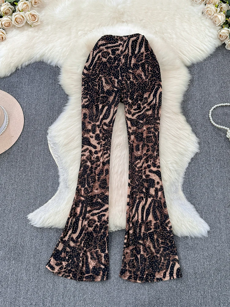 Women's Leopard Flare Pants Baggy Streetwear 90s Aesthetic Long Pants Harajuku Japanese 2000s Style Y2k Vintage Trousers Clothes
Women's Leopard Flare Pants Baggy Streetwear 90s Aesthetic Long Pants Harajuku Japanese 2000s Style Y2k Vintage Trousers Clothes