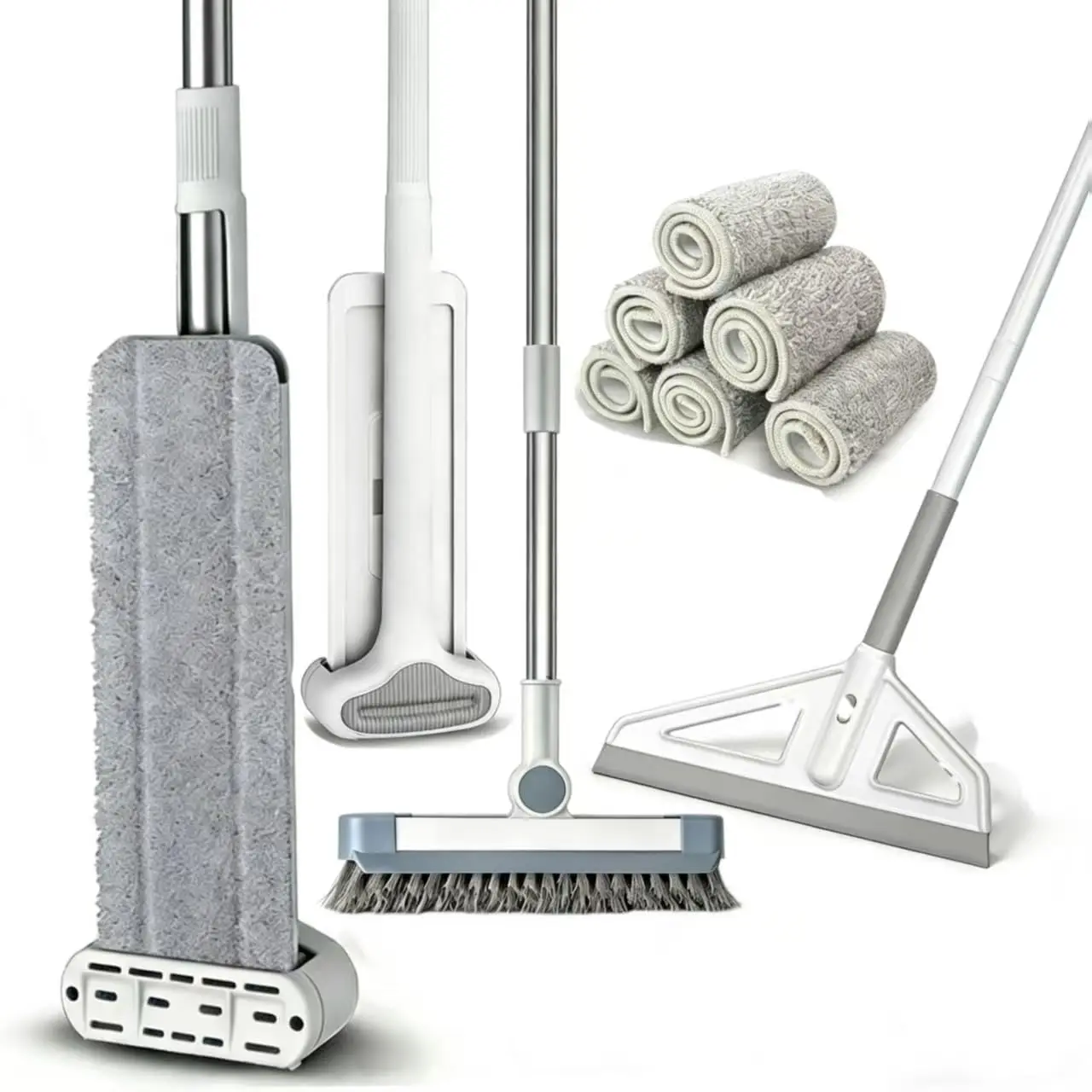 Hands-Free Self Wringing Flat Mop - Microfiber Floor Cleaning Tool with Washable Pads, Scrub Brush, Squeegee (1 Mop+6 Pads+1
Hands-Free Self Wringing Flat Mop - Microfiber Floor Cleaning Tool with Washable Pads, Scrub Brush, Squeegee (1 Mop+6 Pads+1