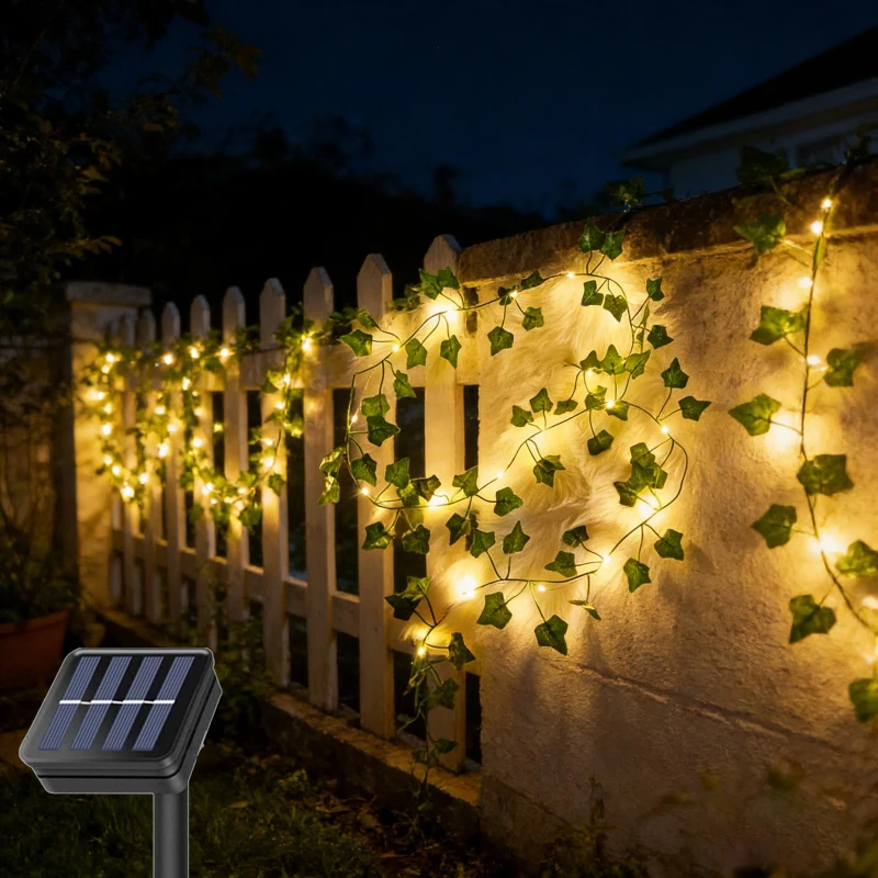 LED Solar Maple Leaf String Lights Artificial Garland Ivy Green Leaves Hanging Plants for Garden Party Wedding Wall Decoration
LED Solar Maple Leaf String Lights Artificial Garland Ivy Green Leaves Hanging Plants for Garden Party Wedding Wall Decoration