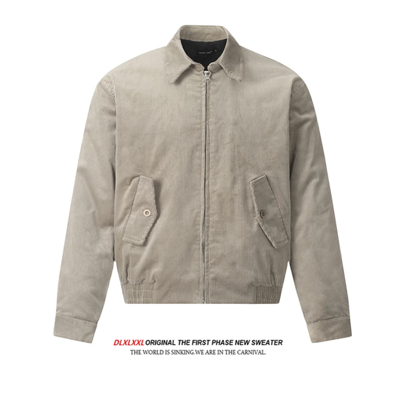 Warm Cotton Bomber Jaet Men's Heavyweight Corduroy Coat Cleanfit Sle Casual American Faion ort Length Turn-down Collar
Warm Cotton Bomber Jaet Men's Heavyweight Corduroy Coat Cleanfit Sle Casual American Faion ort Length Turn-down Collar